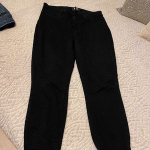 PAIGE PREMIUM DENIM MARGOT CROP ANKLE BLACK JEANS SIZE 31 Like New